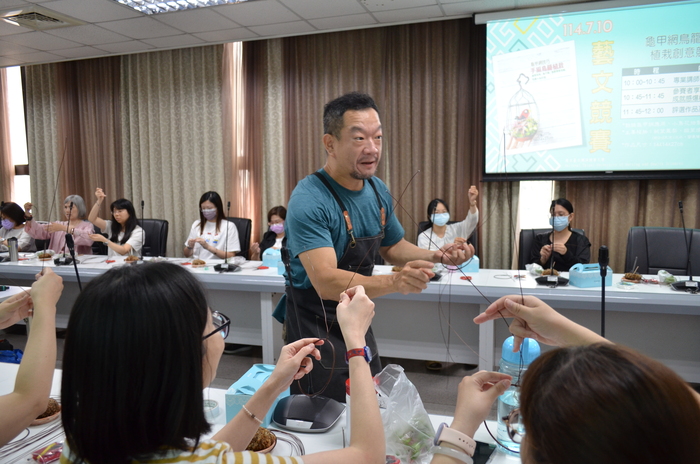 114.7.10(四)藝文競賽之【龜甲網鳥籠工藝植栽創意】圖片