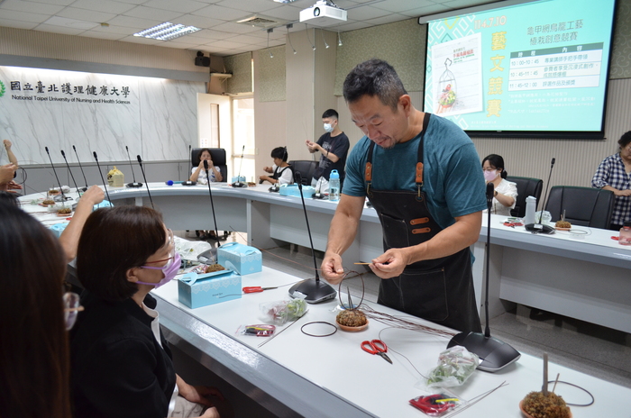 114.7.10(四)藝文競賽之【龜甲網鳥籠工藝植栽創意】圖片